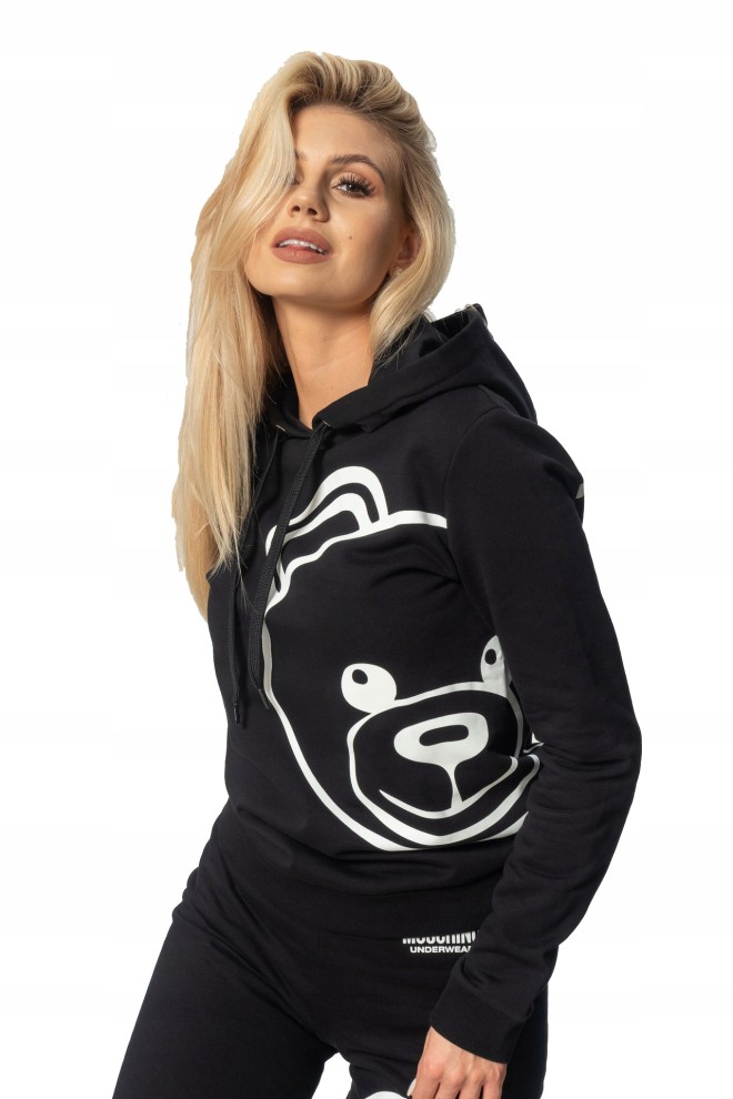 MOSCHINO Black hooded sweatshirt