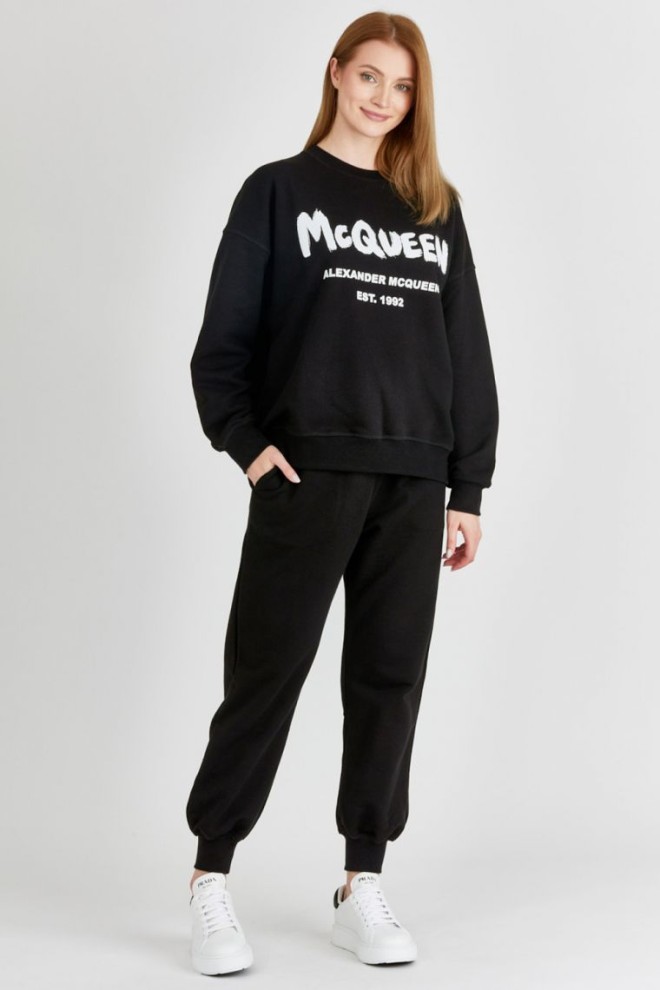 ALEXANDER MCQUEEN Women's black sweatpants