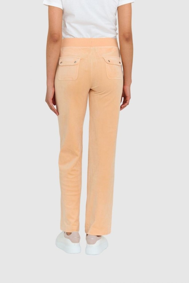 JUICY COUTURE Classic velour del ray sweatpants in peach color