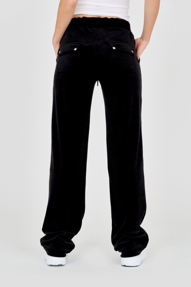 JUICY COUTURE Black velour sweatpants