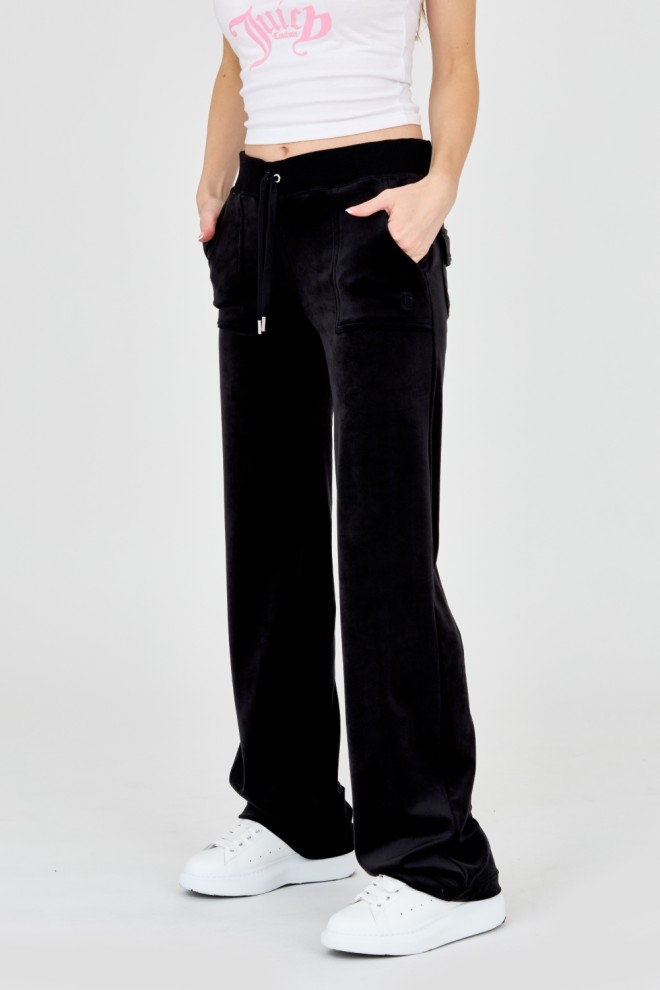 JUICY COUTURE Black velour sweatpants