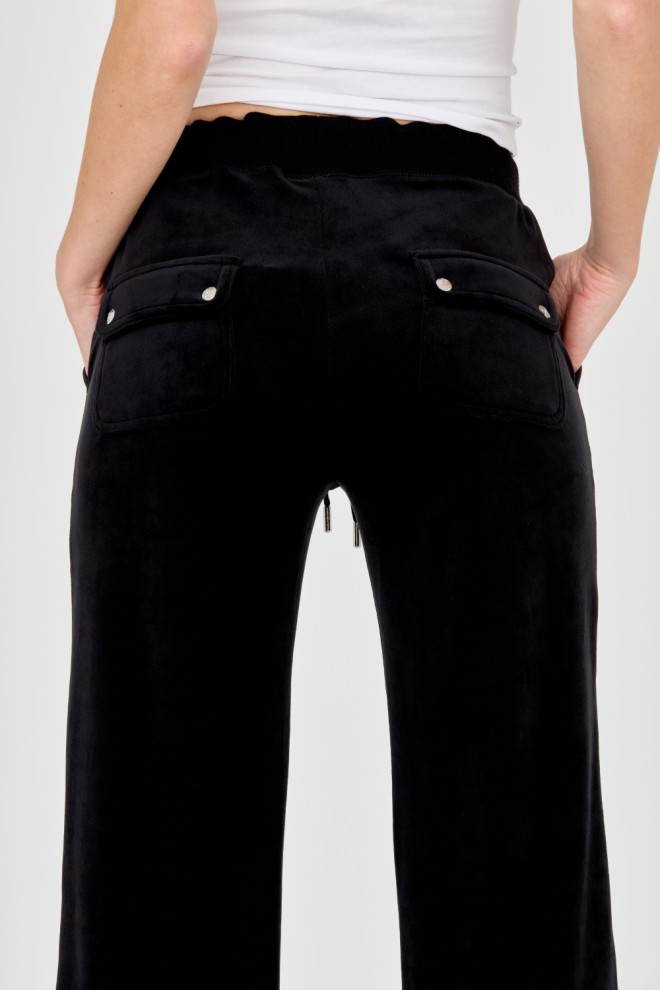 JUICY COUTURE Black velour sweatpants