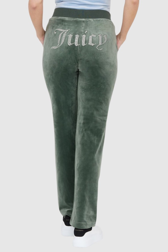 JUICY COUTURE catifea verde femei diamante bottoms pantaloni de trening