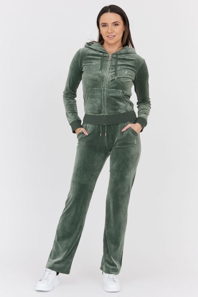 JUICY COUTURE velour green diamante bottoms sweatpants