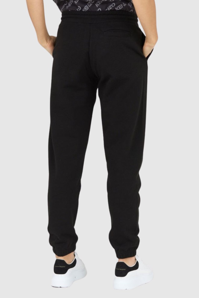 KENZO Pantaloni de trening negri pentru femei, cu model floral