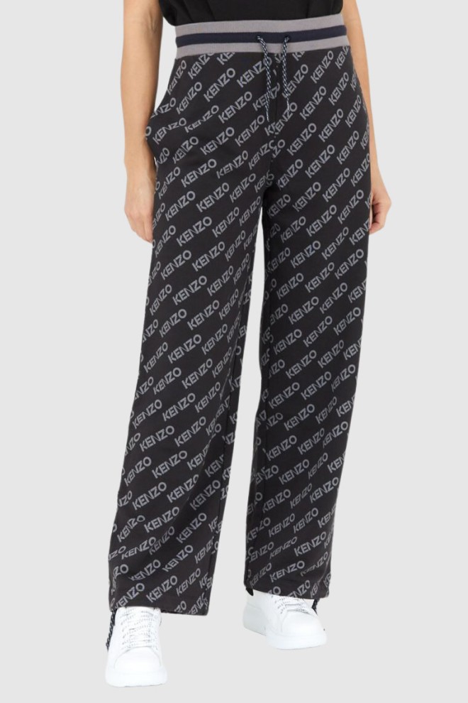 KENZO Pantaloni de trening negri cu logo pentru femei