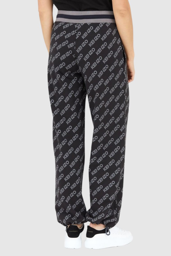 KENZO Pantaloni de trening negri cu logo pentru femei