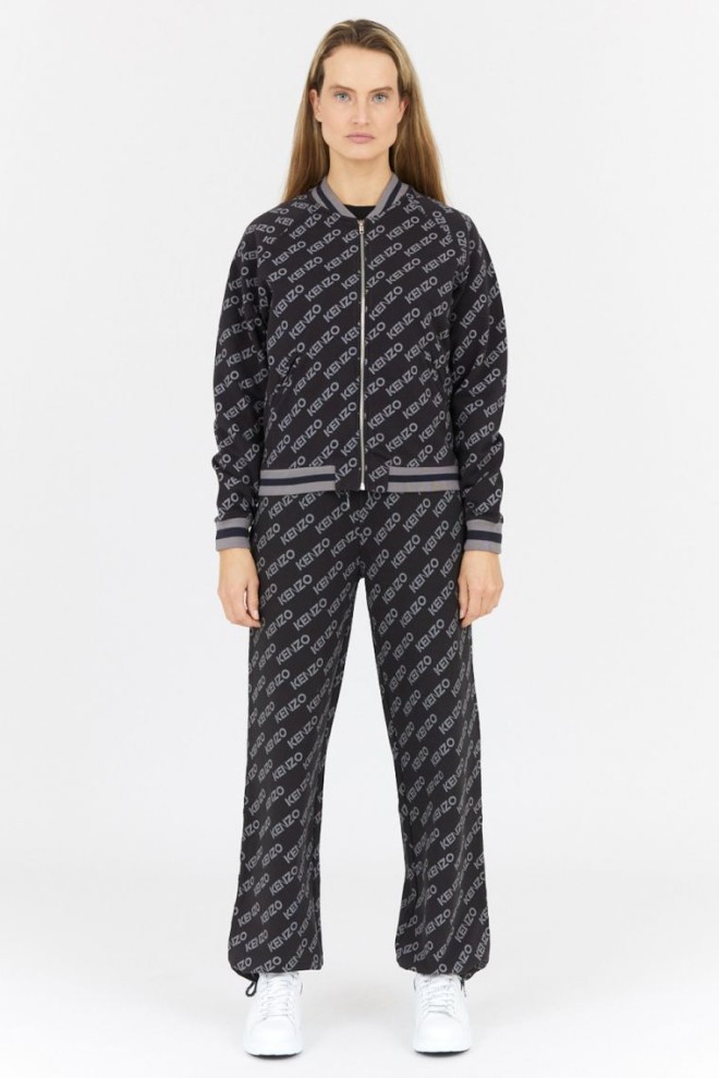 KENZO Pantaloni de trening negri cu logo pentru femei