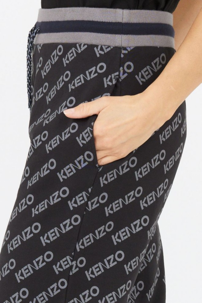 KENZO Pantaloni de trening negri cu logo pentru femei