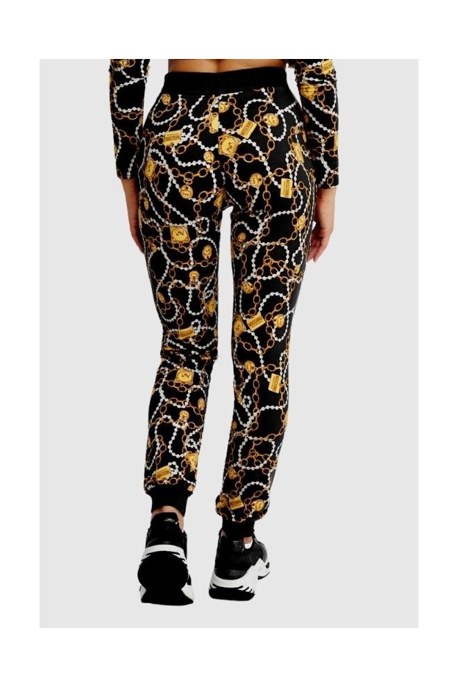 MOSCHINO Women's sweatpants with gold chains