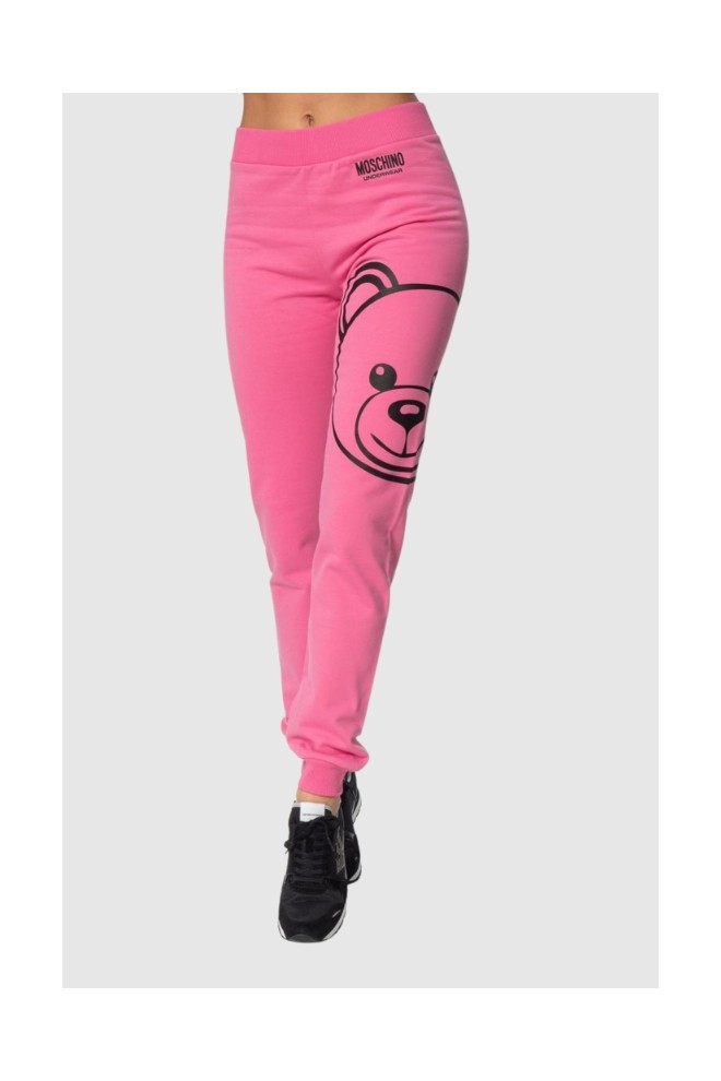 Pantaloni de trening roz pentru femei MOSCHINO 