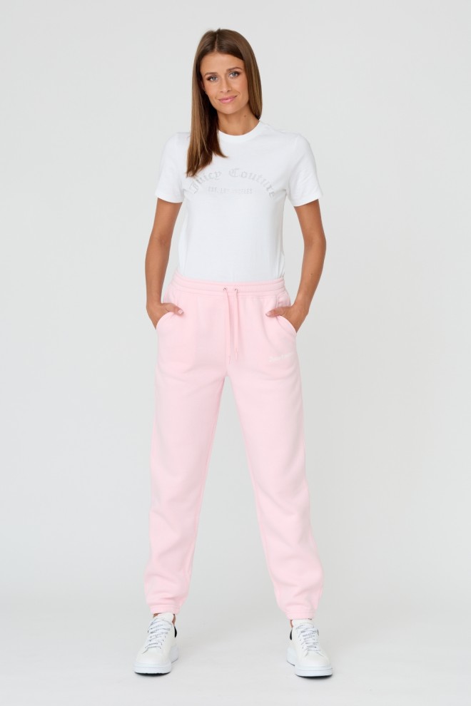 Pantaloni Sora roz pentru femei JUICY COUTURE 