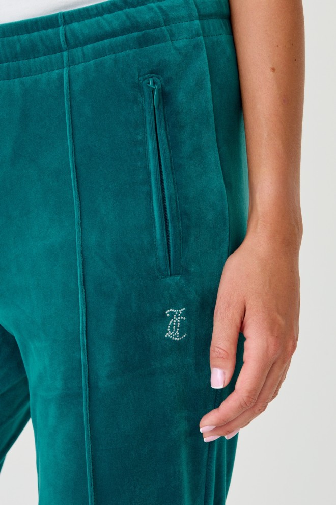 Pantaloni Tina turcoaz pentru femei JUICY COUTURE 