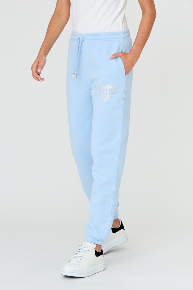 JUICY COUTURE Pantaloni Blue Women's Heart Diamante