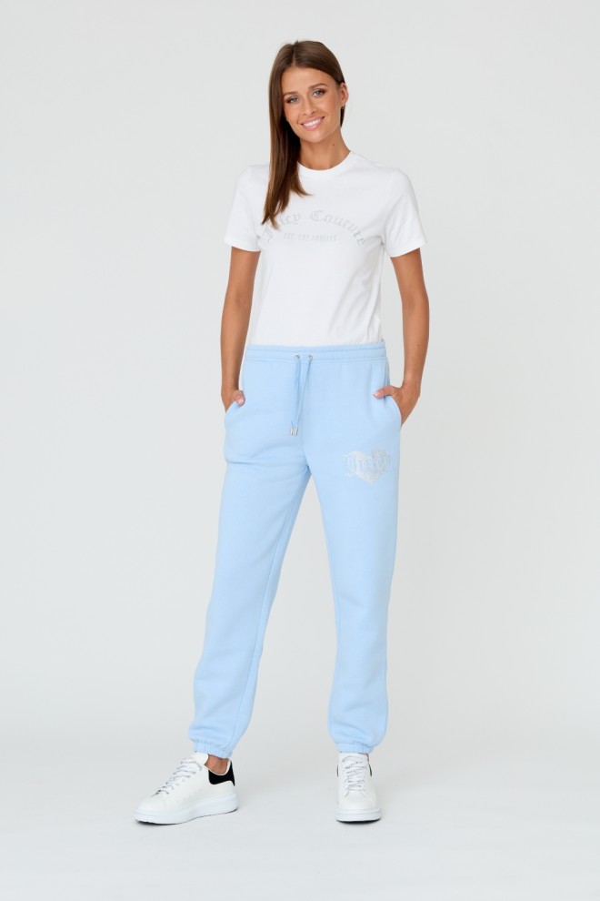 JUICY COUTURE Pantaloni Blue Women's Heart Diamante