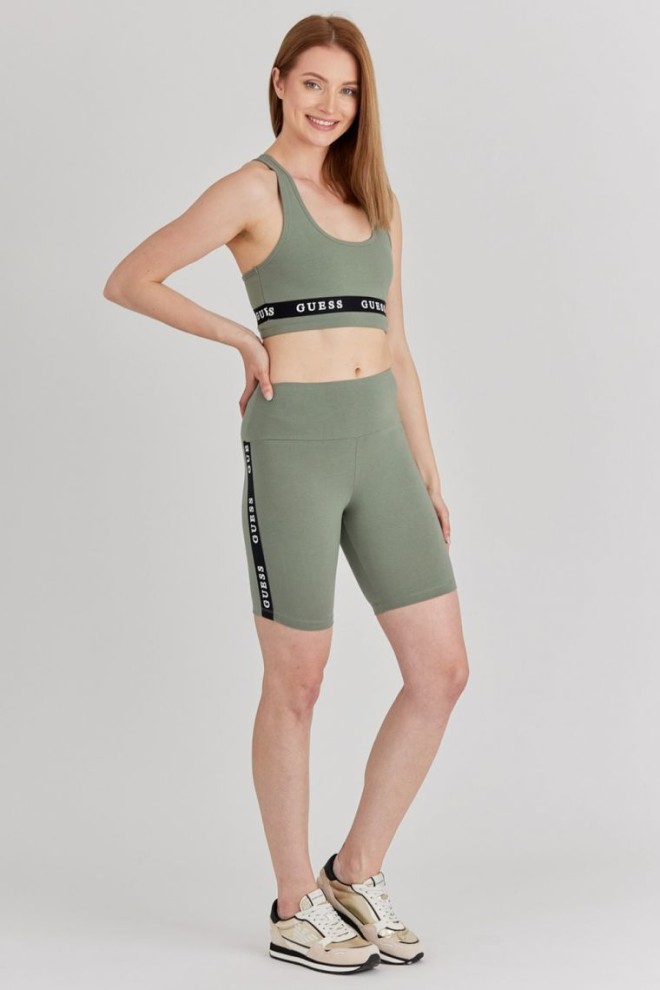 GUESS Green jambiere scurte pentru femei cu conducte