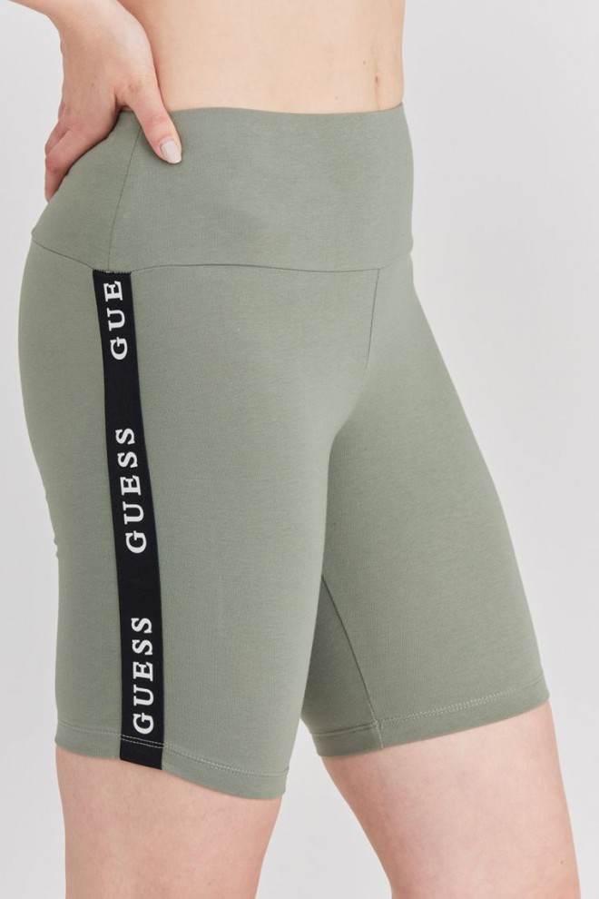 GUESS Green women's leggings with piping