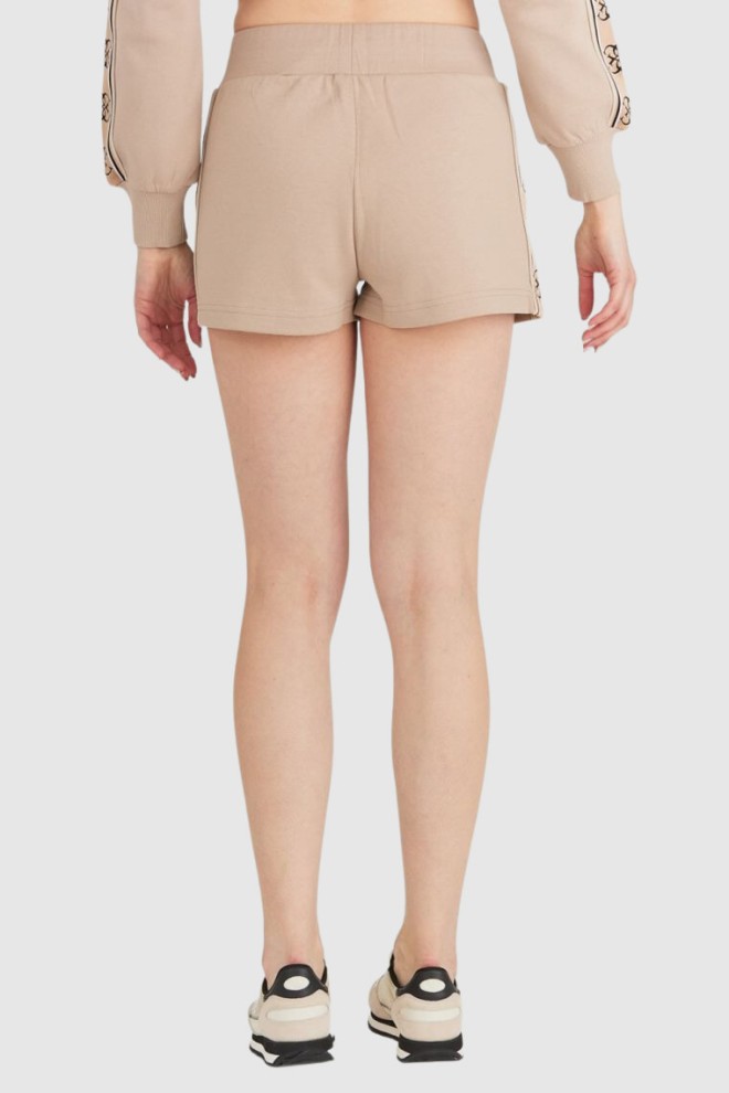 Pantaloni scurți pentru femei GUESS Beige cu logo