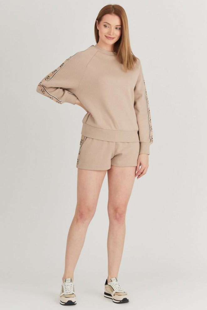 Pantaloni scurți pentru femei GUESS Beige cu logo