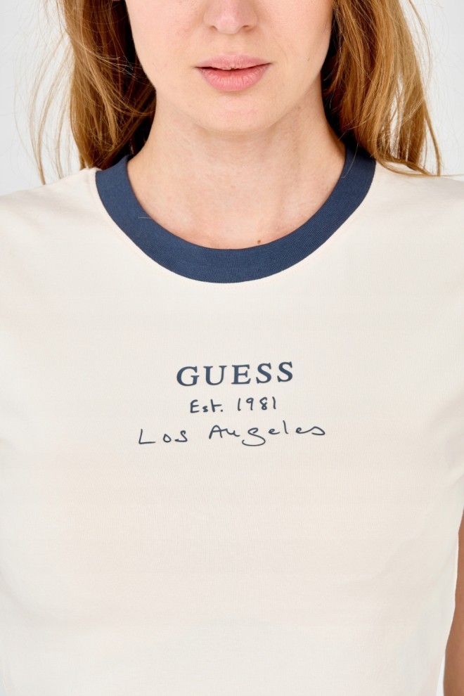 Tricou pentru femei GUESS Ecru