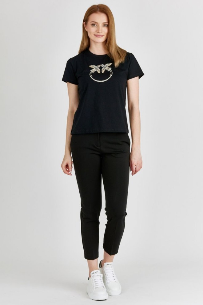 PINKO Pantaloni țigaretă negri pentru femei