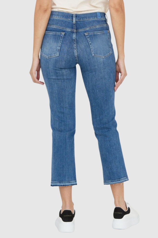 7 FOR ALL MANKIND Light blue jeans THE STRAIGHT CROP SLIM ILLUSION Stride jeans