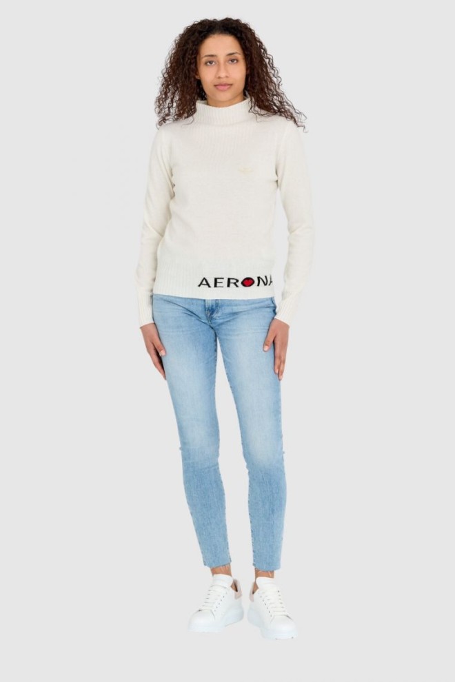 AERONAUTICA MILITARE Cremă de cașmir amestec femei jumper