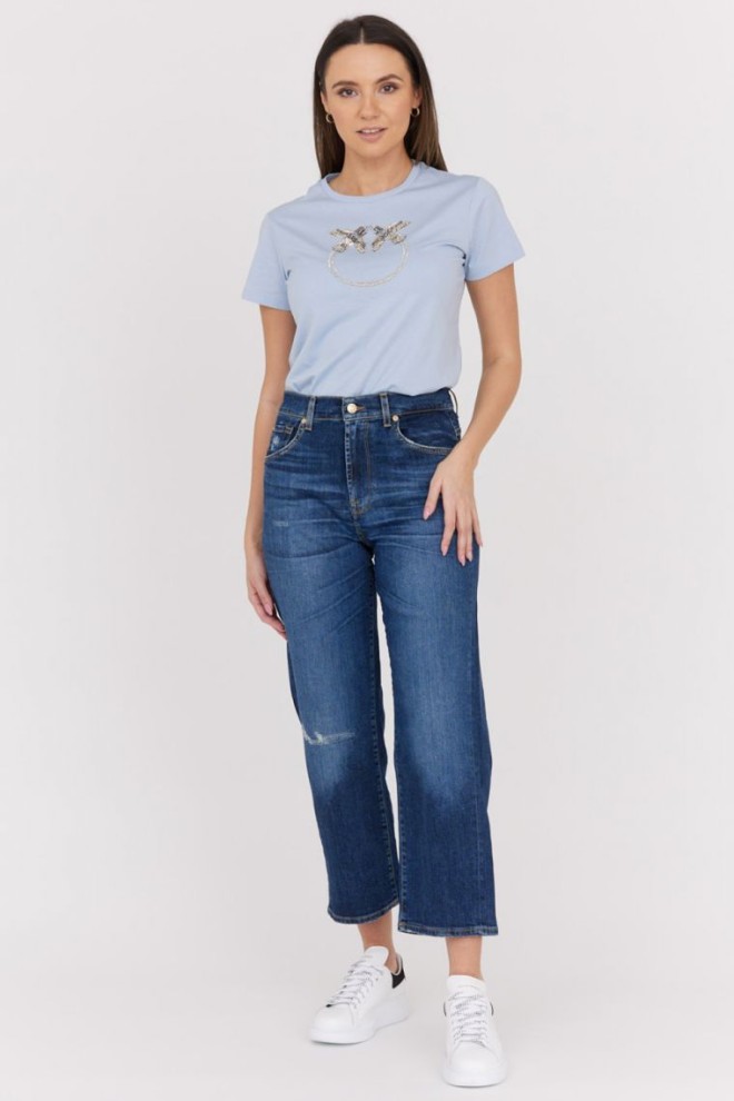 7 FOR ALL MANKIND Blugi bleumarin pentru femei THE MODERN STRAIGHT HERO