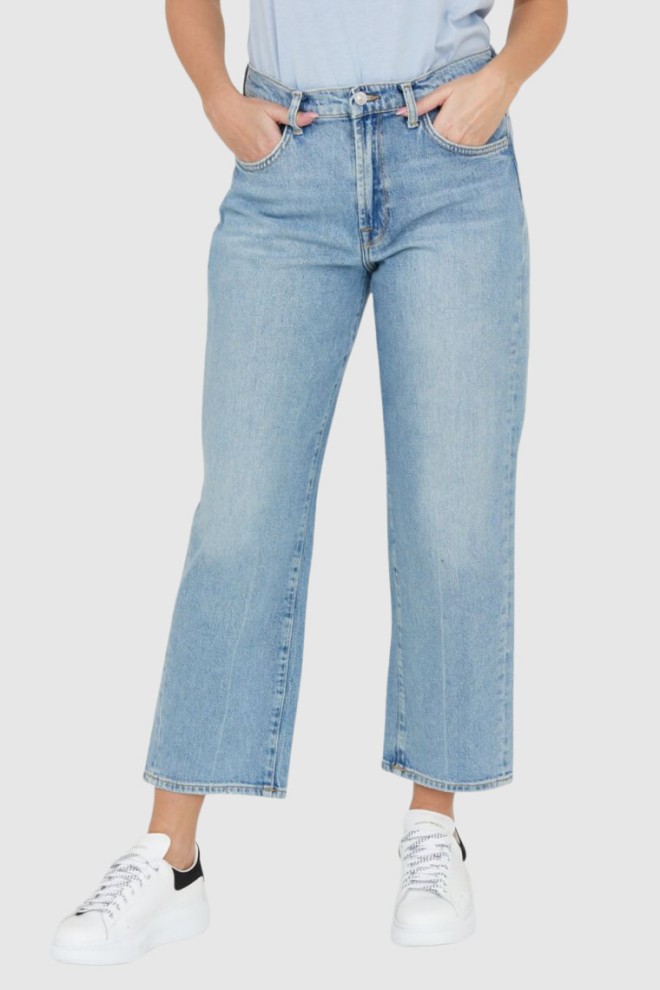 7 FOR ALL MANKIND Light blue jeans with widened leg THE MODERN STRAIGHT Air Wash.