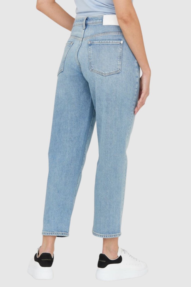 7 FOR ALL MANKIND Light blue jeans with widened leg THE MODERN STRAIGHT Air Wash.