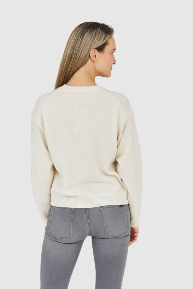 KENZO Pulover cu flori boke pentru femei Cream