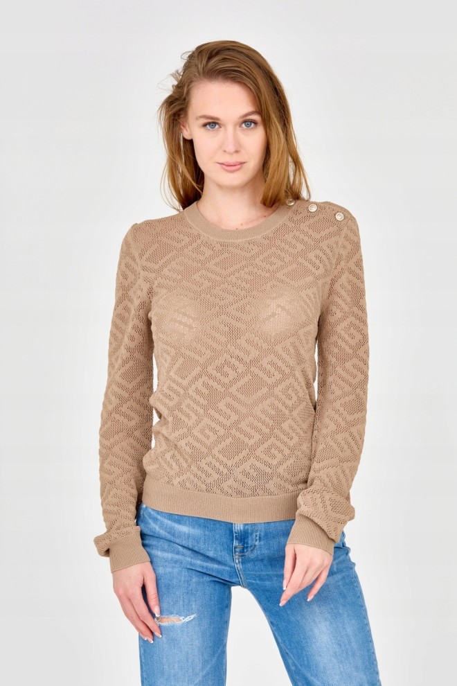 GUESS Beige women's knit sweater