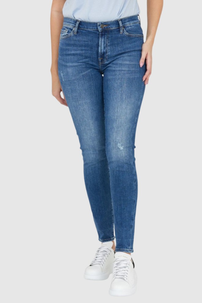 7 FOR ALL MANKIND Jeans with rubbed HW SKINNY SLIM ILLUSION Outline