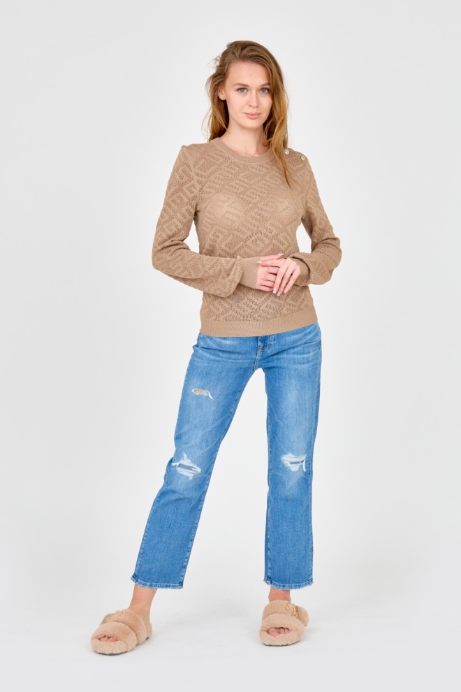 GUESS Beige women's knit sweater