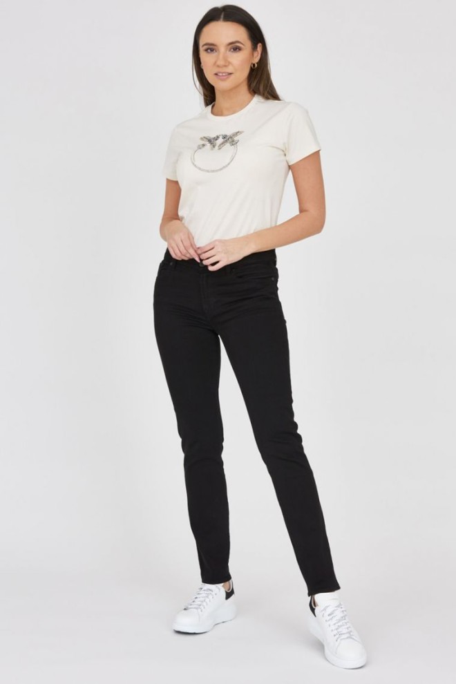 7 FOR ALL MANKIND Blugi negri ușori pentru femei Roxanne BAIR ECO RINSED BLACK