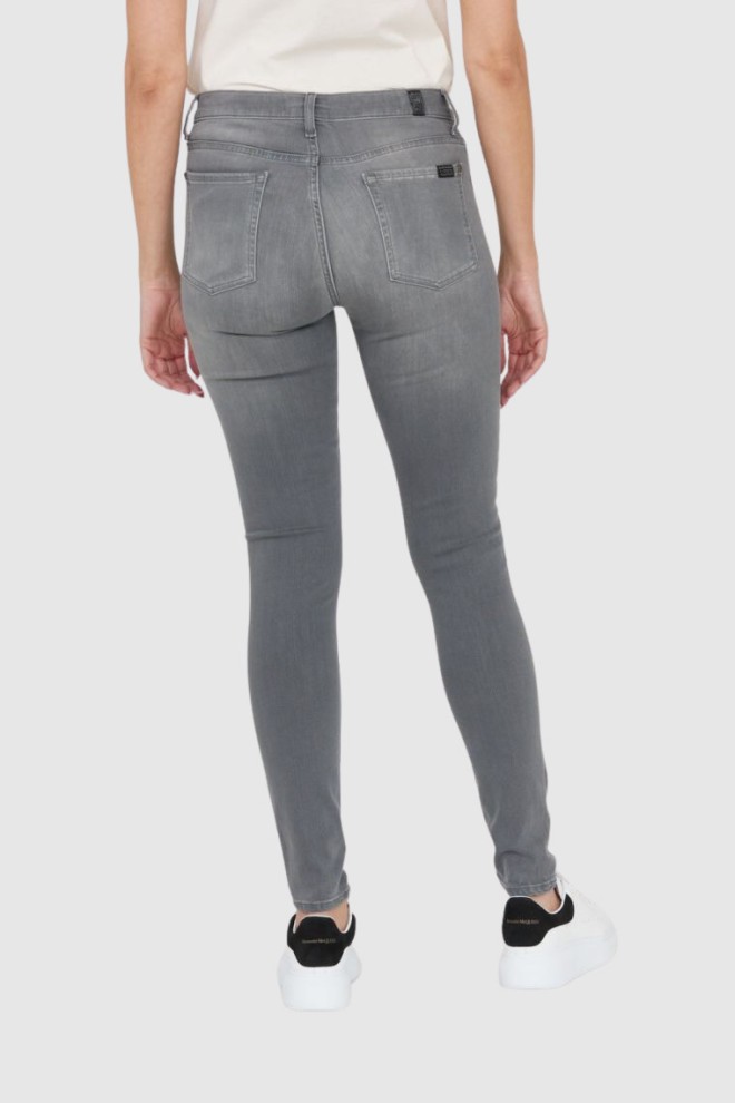 7 FOR ALL MANKIND Blugi cu talie înaltă pentru femei gri HW SKINNY