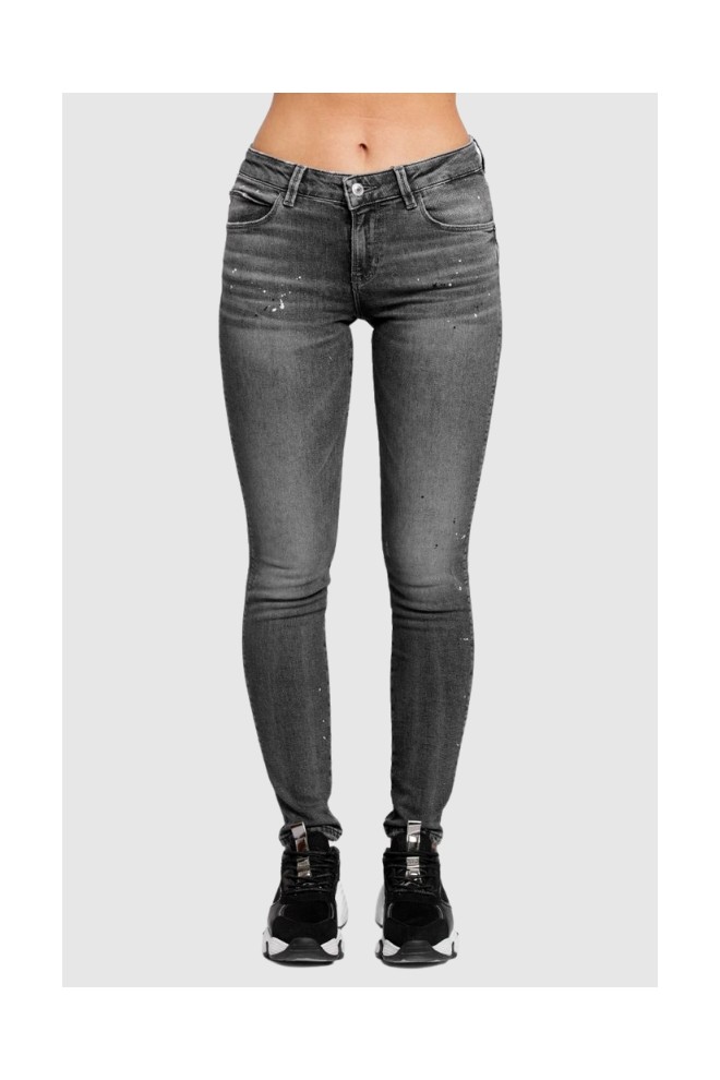 GUESS Blugi gri pentru femei cu sclipici