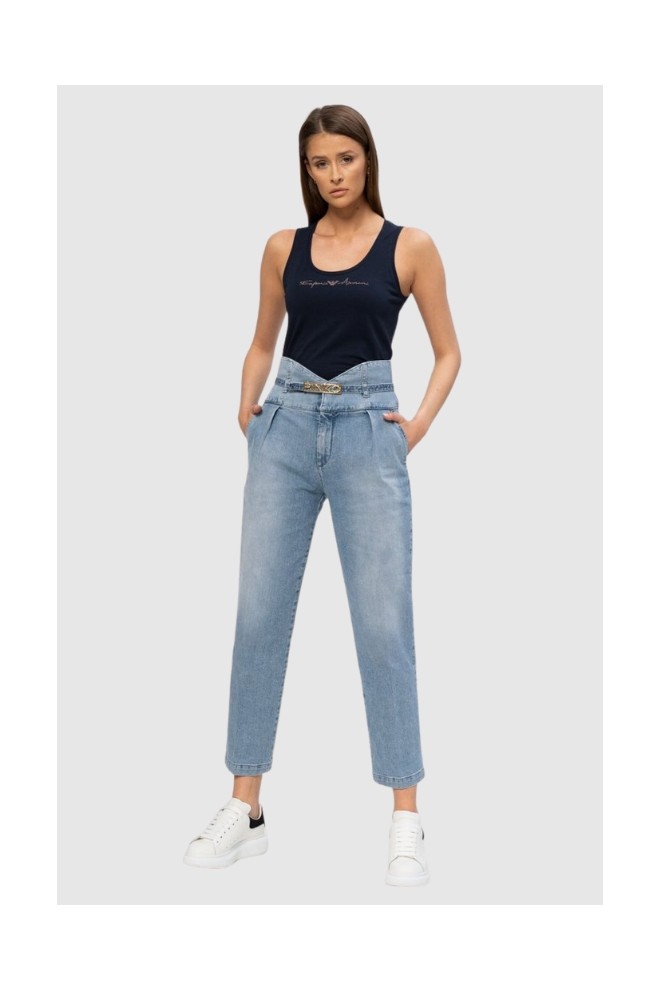 PINKO Blue high-waisted women's jeans