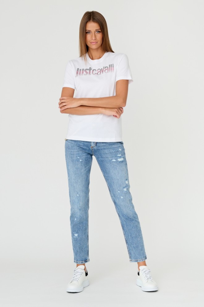 JUST CAVALLI Blue Blugi Super Slim Chain pentru femei