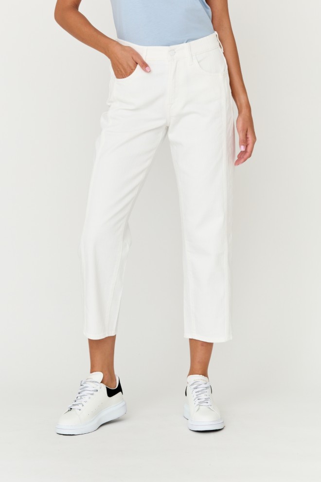 7 FOR ALL MANKIND White women's jeans THE MODERN STRAIGHT Milk