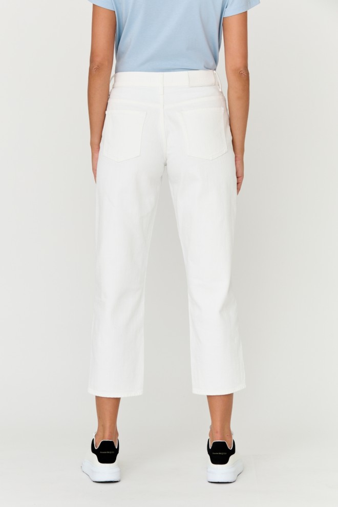 7 FOR ALL MANKIND White women's jeans THE MODERN STRAIGHT Milk