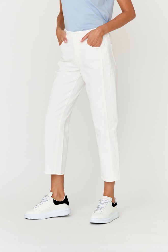 7 FOR ALL MANKIND Blugi albi pentru femei THE MODERN STRAIGHT Lapte