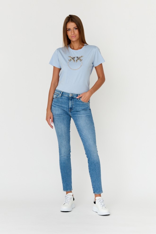 7 FOR ALL MANKIND Blugi SLIM ILLUSION WITHIN albastru pentru femei