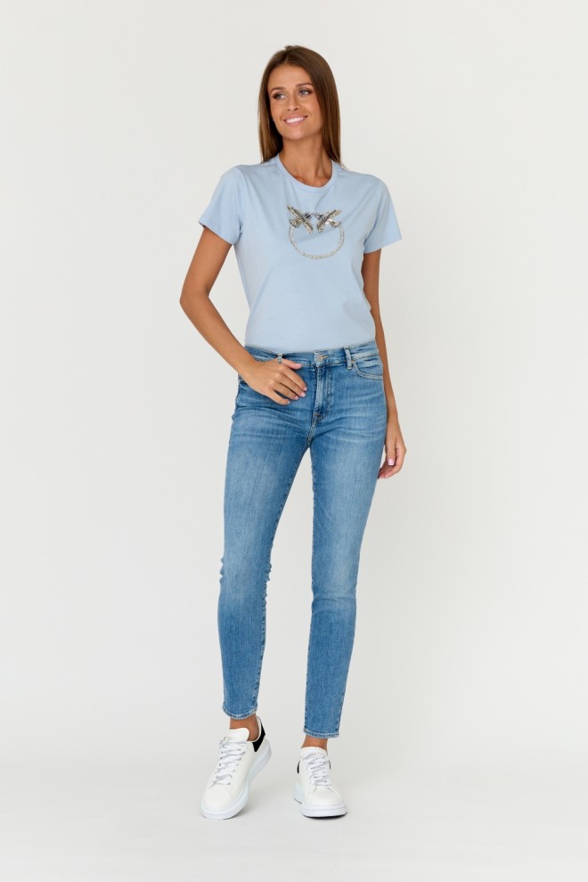 7 FOR ALL MANKIND Blugi SLIM ILLUSION WITHIN albastru pentru femei