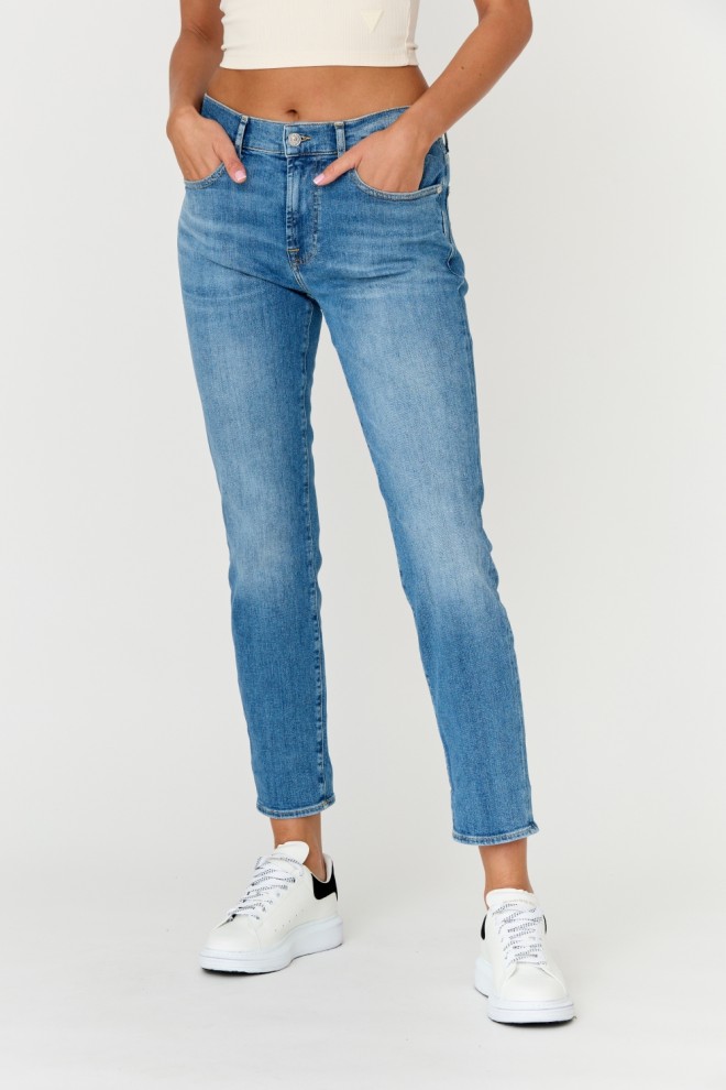 7 FOR ALL MANKIND Blue women's RELAXED SKINNY jeans