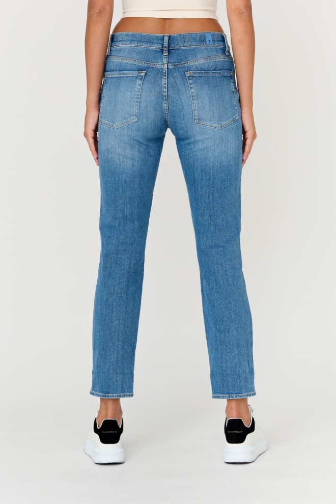 7 FOR ALL MANKIND Blue women's RELAXED SKINNY jeans