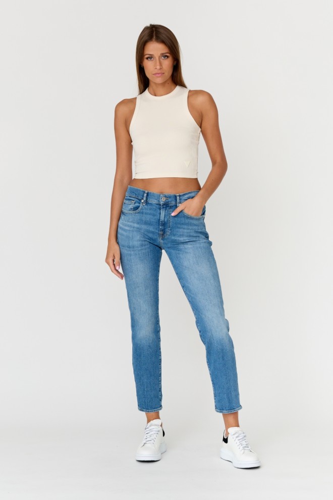 7 FOR ALL MANKIND Blue women's RELAXED SKINNY jeans