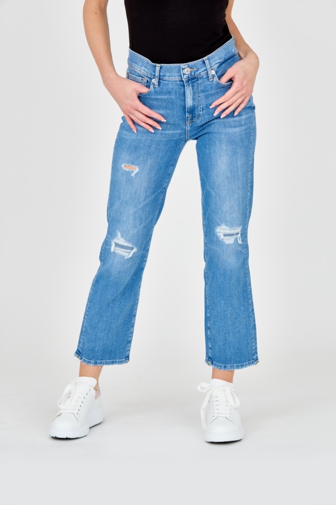 7 FOR ALL MANKIND Blue Straight Jeans