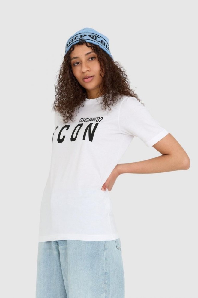 DSQUARED2 White women's t-shirt with icon logo