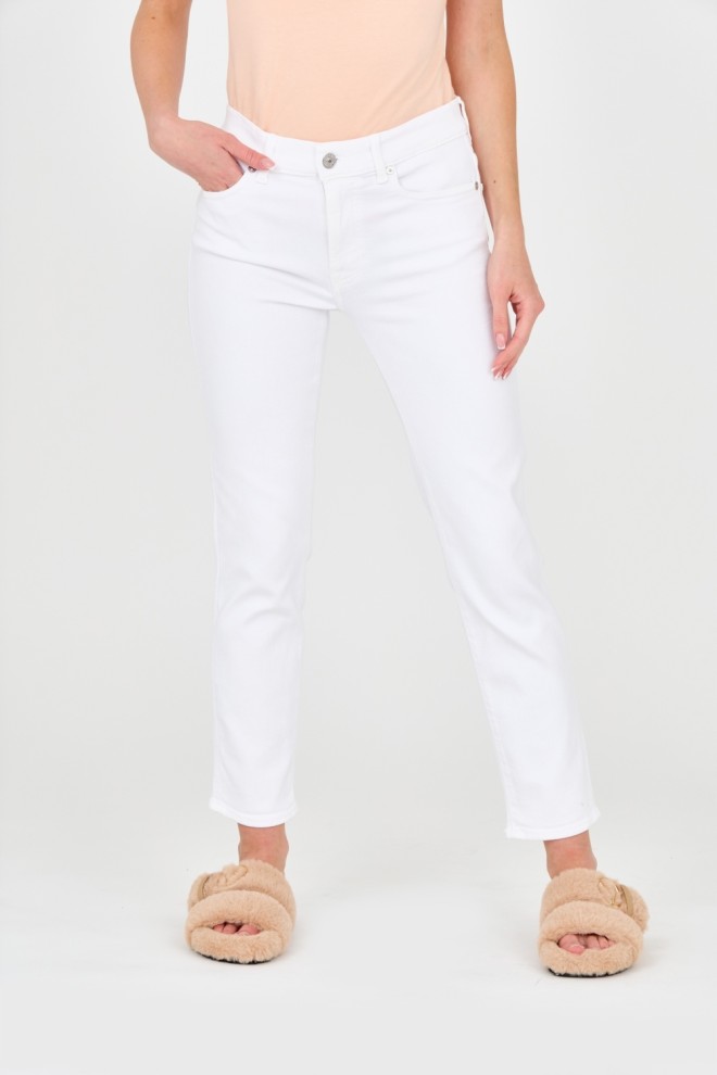 7 FOR ALL MANKIND Білі жіночі джинси Roxanne Ankle Ankle